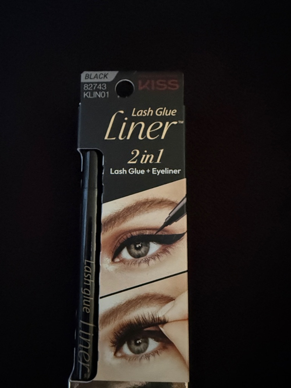 Kiss Lash Glue Liner 2-in-1 Eyeliner & Lash Glue - Black - Picture 2 of 2